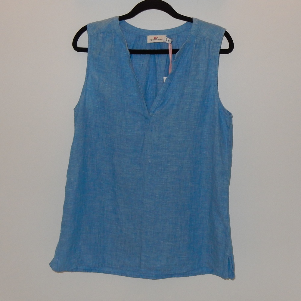 Vineyard Vines Chambray Linen Top